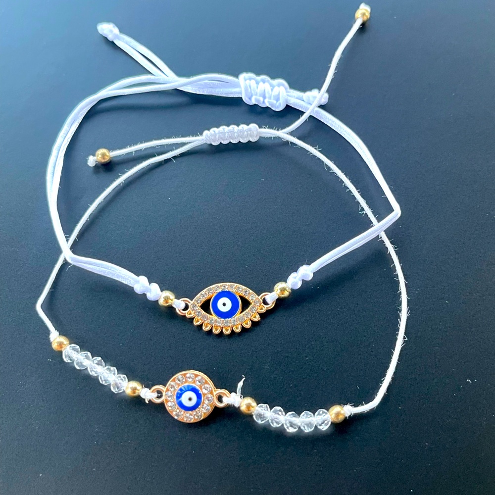 Evil eye set bracelets